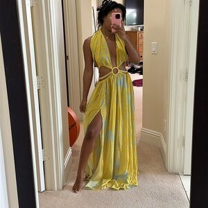 Yellow maxi dress